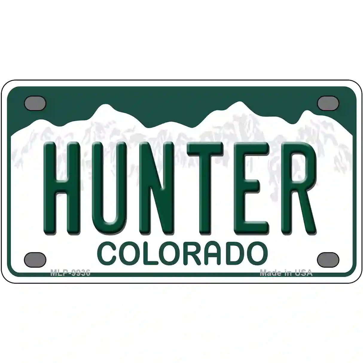 Hunter Colorado Metal Novelty License Plate 4" x 2.2" (MLP)