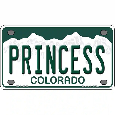 Princess Colorado Metal Novelty License Plate 4" x 2.2" (MLP)