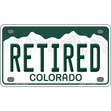 Retired Colorado Metal Novelty License Plate 4" x 2.2" (MLP)