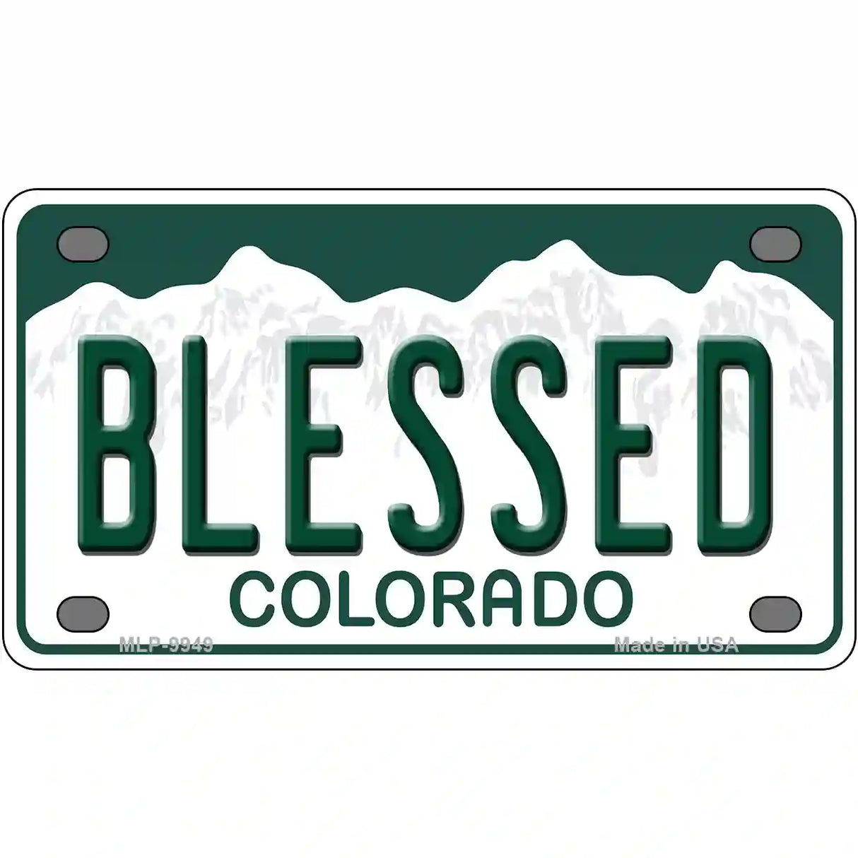 Blessed Colorado Metal Novelty License Plate 4" x 2.2" (MLP)