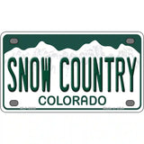 Snow Country Colorado Metal Novelty License Plate 4" x 2.2" (MLP)