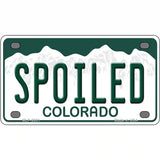 Spoiled Colorado Metal Novelty License Plate 4" x 2.2" (MLP)