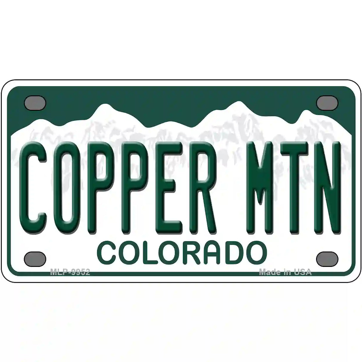 Copper Mountain Colorado Metal Novelty License Plate 4" x 2.2" (MLP)