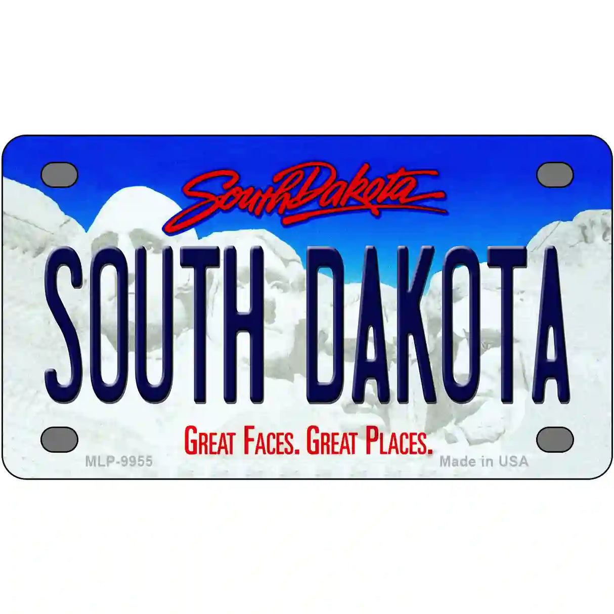 South Dakota Metal Novelty License Plate 4" x 2.2" (MLP)