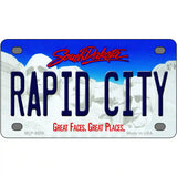 Rapid City South Dakota Metal Novelty License Plate 4" x 2.2" (MLP)