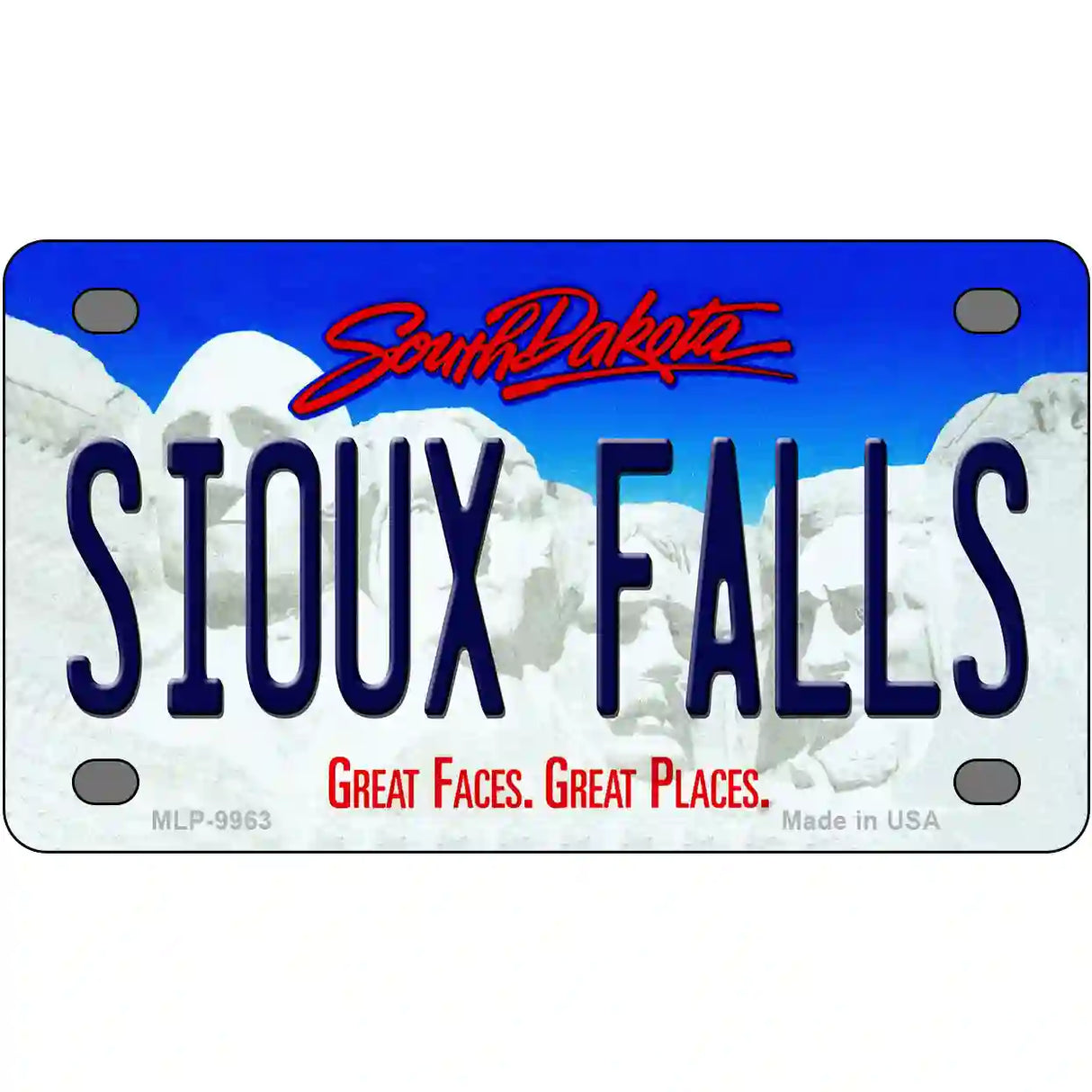 Sioux Falls South Dakota Metal Novelty License Plate 4" x 2.2" (MLP)