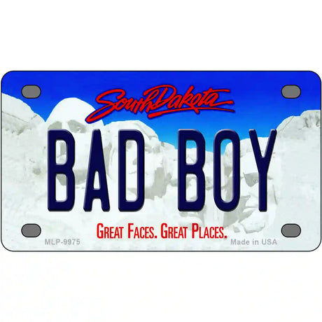 Bad Boy South Dakota Metal Novelty License Plate 4" x 2.2" (MLP)