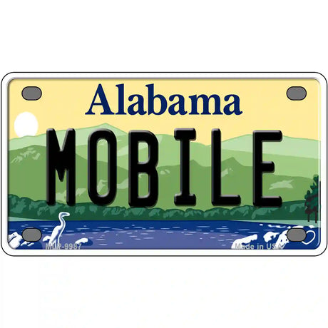 Mobile Alabama Metal Novelty License Plate 4" x 2.2" (MLP)