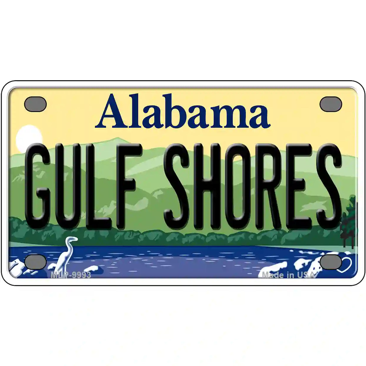 Gulf Shores Alabama Metal Novelty License Plate 4" x 2.2" (MLP)