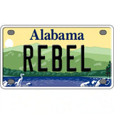 Rebel Alabama Metal Novelty License Plate 4" x 2.2" (MLP)