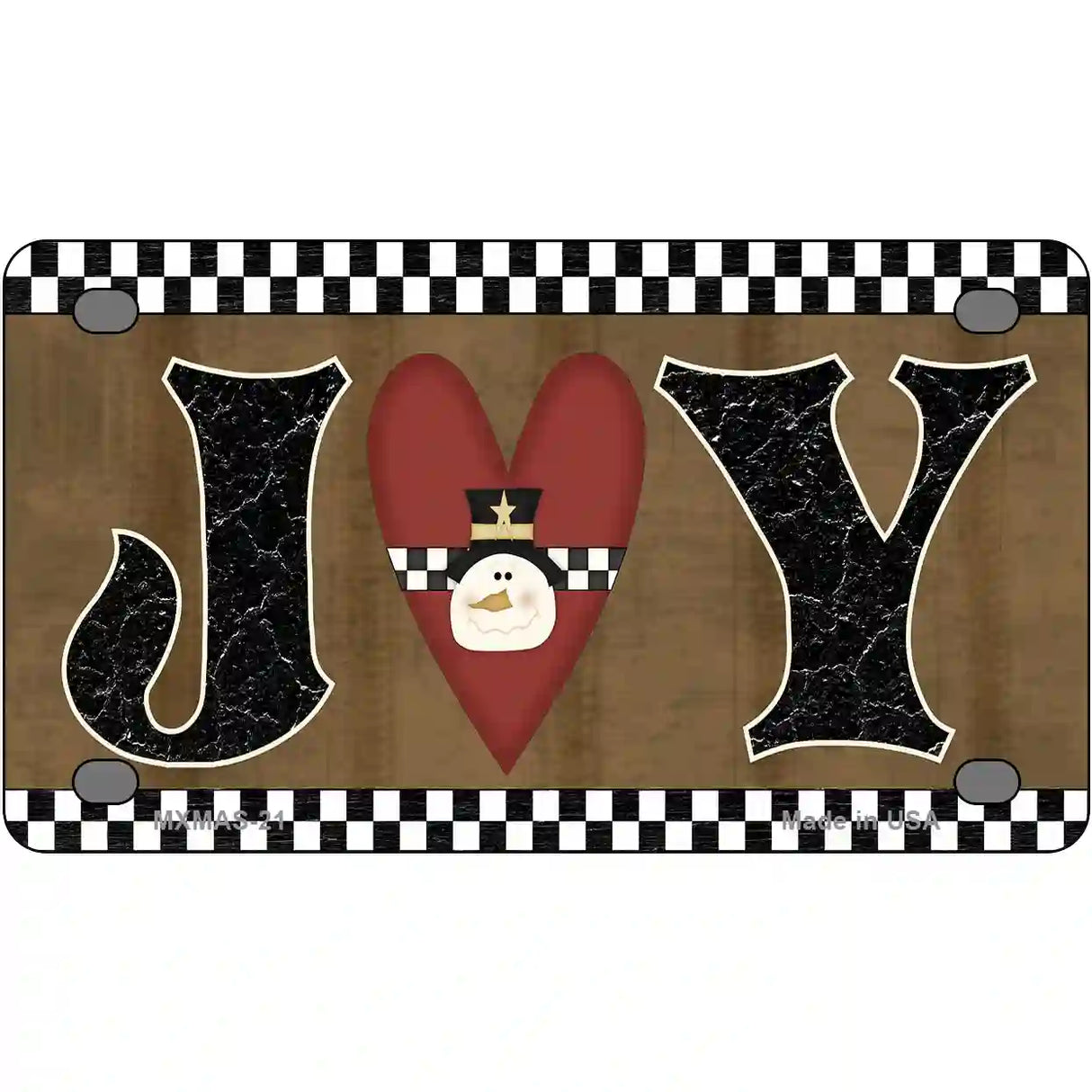 Joy Metal Novelty License Plate 4" x 2.2" (MLP)