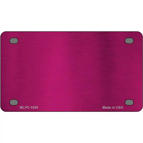 Pink Metallic Solid Metal Novelty License Plate 4" x 2.2" (MLPC)