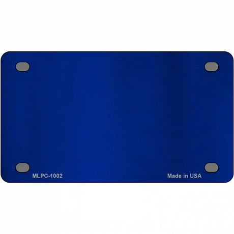 Blue Metallic Solid Metal Novelty License Plate 4" x 2.2" (MLPC)