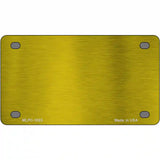 Yellow Metallic Solid Metal Novelty License Plate 4" x 2.2" (MLPC)