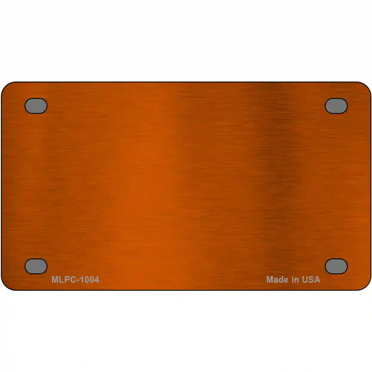 Orange Metallic Solid Metal Novelty License Plate 4" x 2.2" (MLPC)