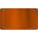 Orange Metallic Solid Metal Novelty License Plate 4" x 2.2" (MLPC)