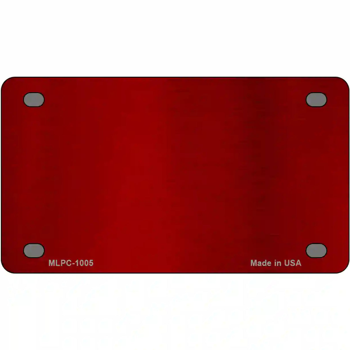 Red Metallic Solid Metal Novelty License Plate 4" x 2.2" (MLPC)