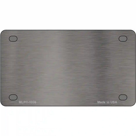 Grey Metallic Solid Metal Novelty License Plate 4" x 2.2" (MLPC)