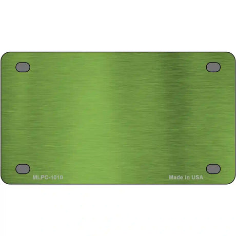 Lime Green Metallic Solid Metal Novelty License Plate 4" x 2.2" (MLPC)