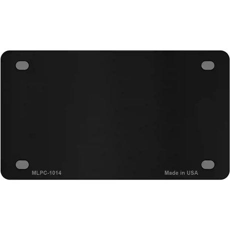 Black Metallic Solid Metal Novelty License Plate 4" x 2.2" (MLPC)