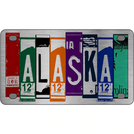 Alaska License Plate Art Metal Novelty License Plate 4" x 2.2" (MLPC)