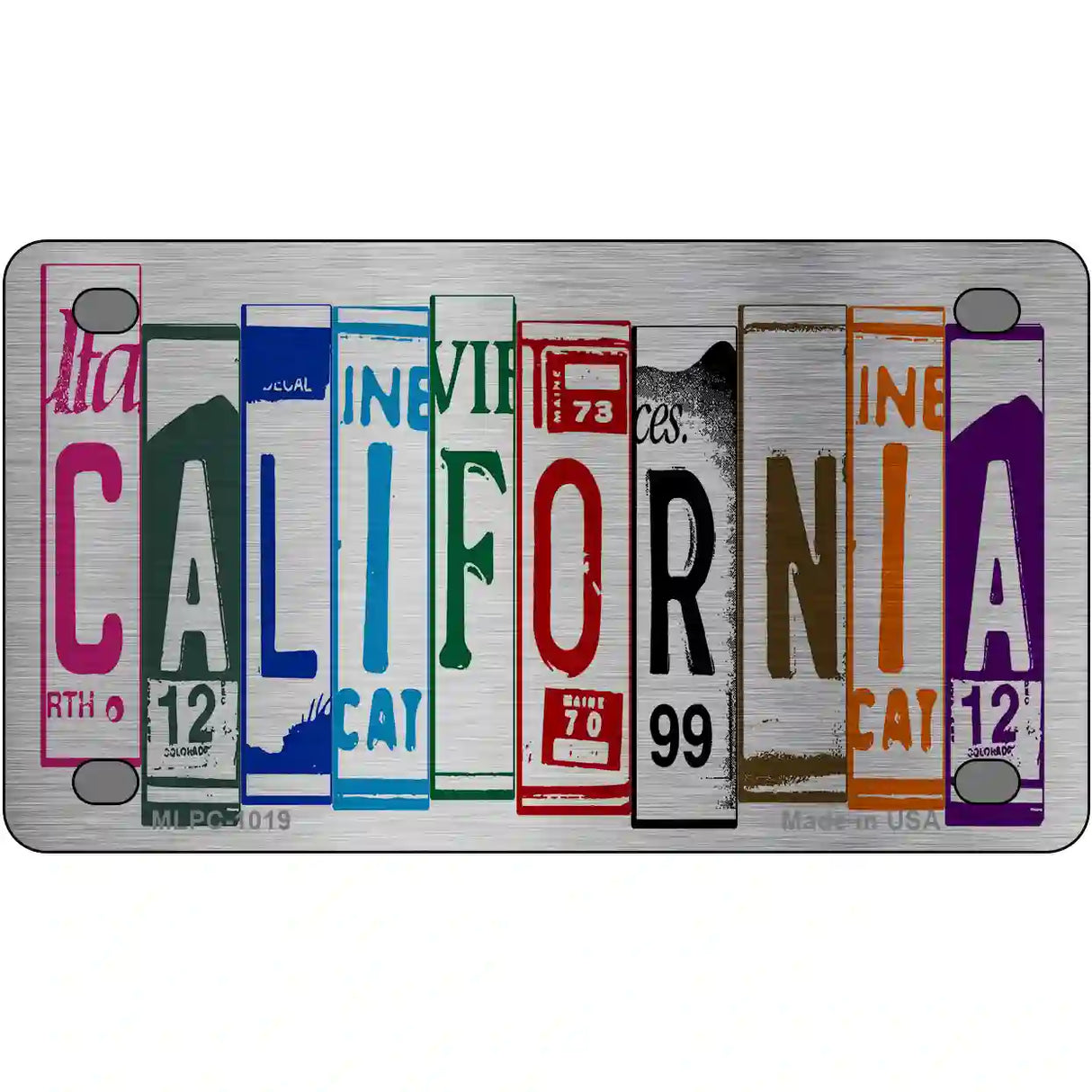 California License Plate Art Metal Novelty License Plate 4" x 2.2" (MLPC)