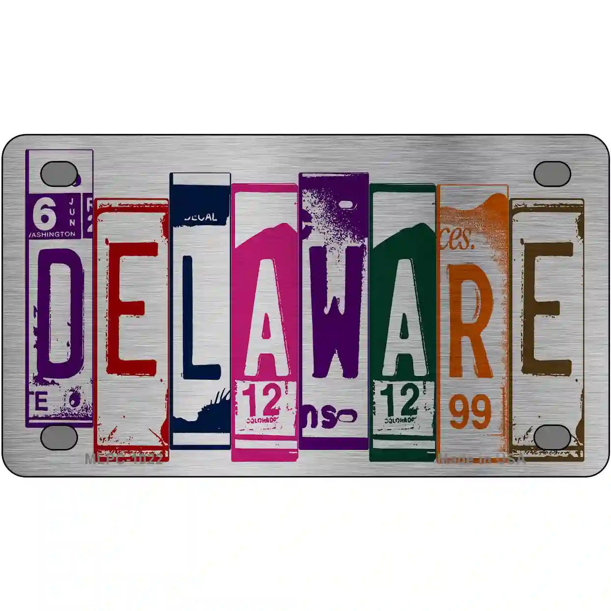 Delaware License Plate Art Metal Novelty License Plate 4" x 2.2" (MLPC)