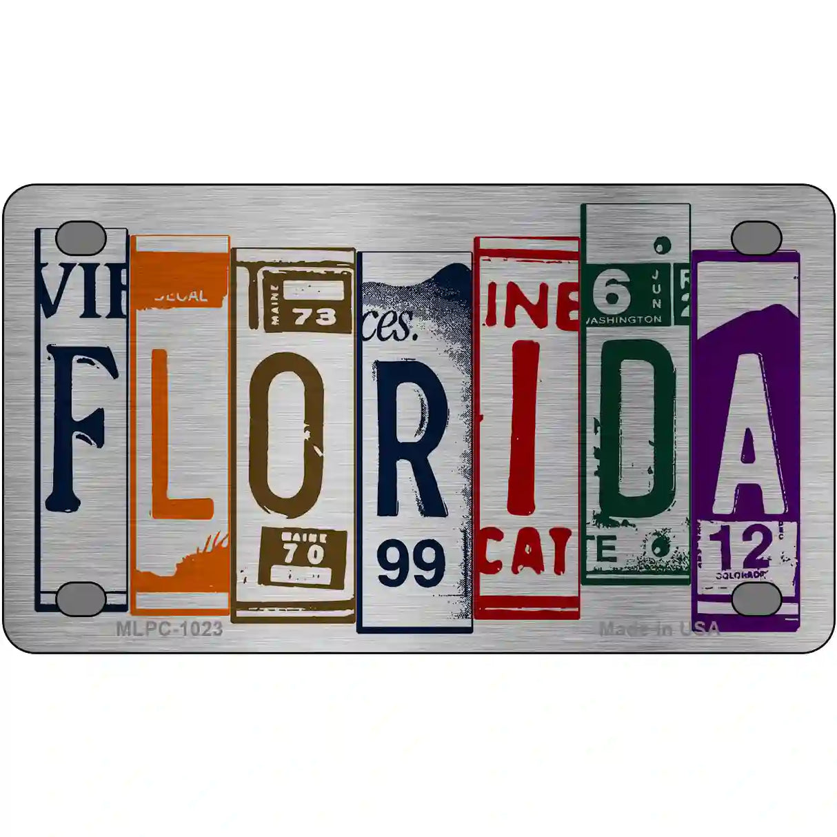 Florida License Plate Art Metal Novelty License Plate 4" x 2.2" (MLPC)