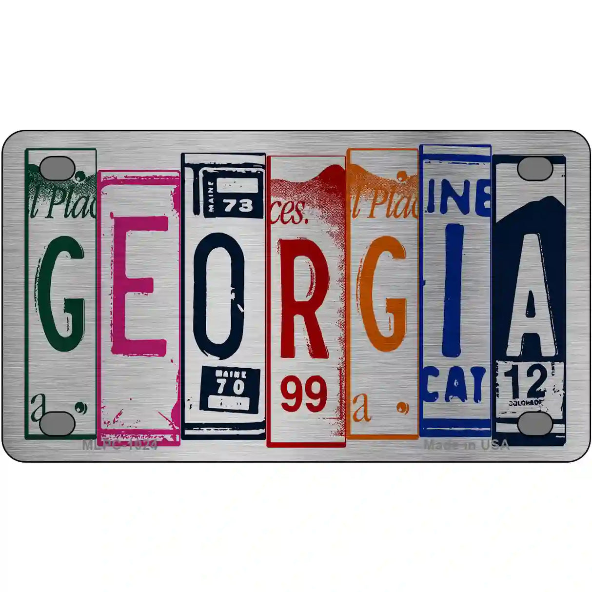 Georgia License Plate Art Metal Novelty License Plate 4" x 2.2" (MLPC)