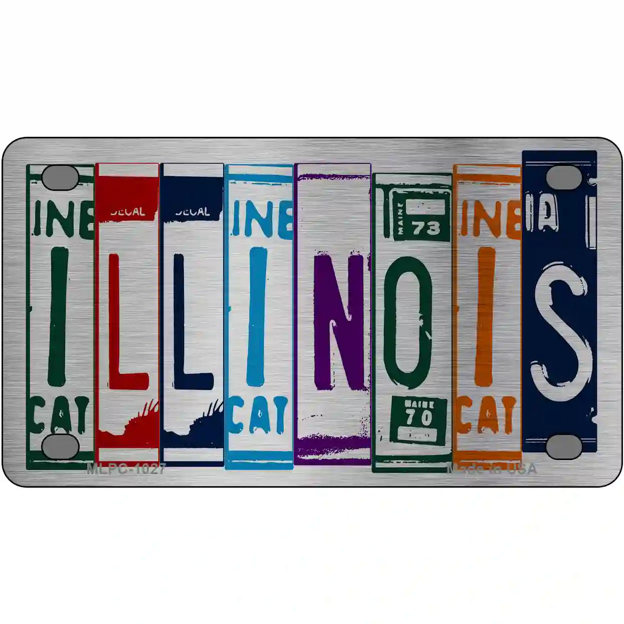 Illinois License Plate Art Metal Novelty License Plate 4" x 2.2" (MLPC)