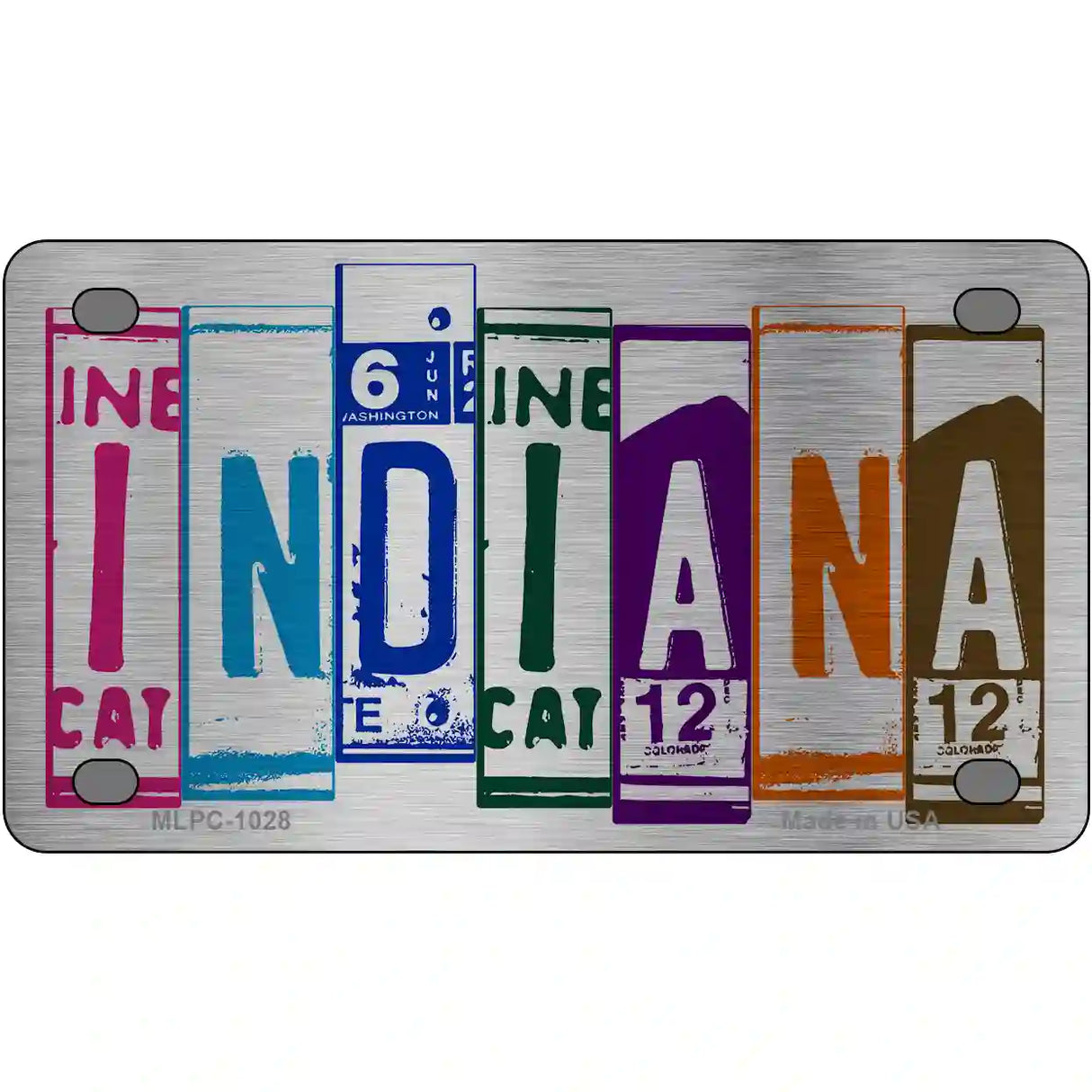 Indiana License Plate Art Metal Novelty License Plate 4" x 2.2" (MLPC)