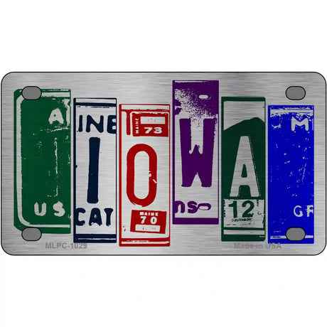 Iowa License Plate Art Metal Novelty License Plate 4" x 2.2" (MLPC)