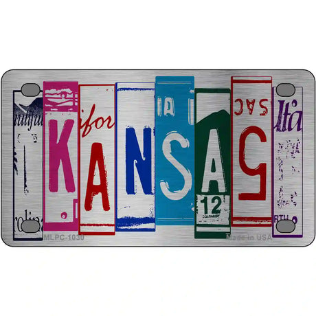 Kansas License Plate Art Metal Novelty License Plate 4" x 2.2" (MLPC)