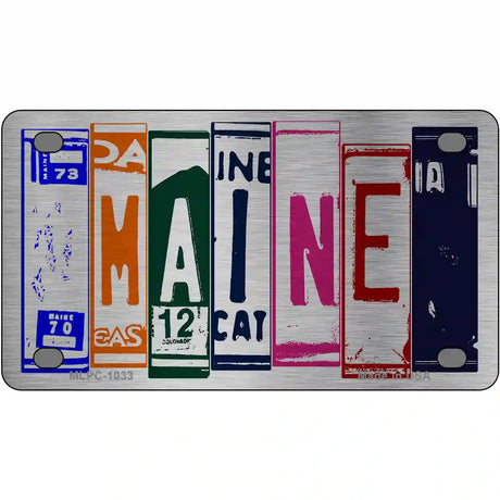 Maine License Plate Art Metal Novelty License Plate 4" x 2.2" (MLPC)