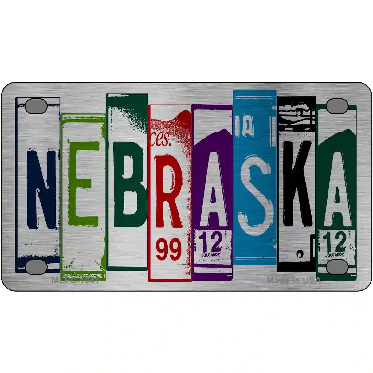 Nebraska License Plate Art Metal Novelty License Plate