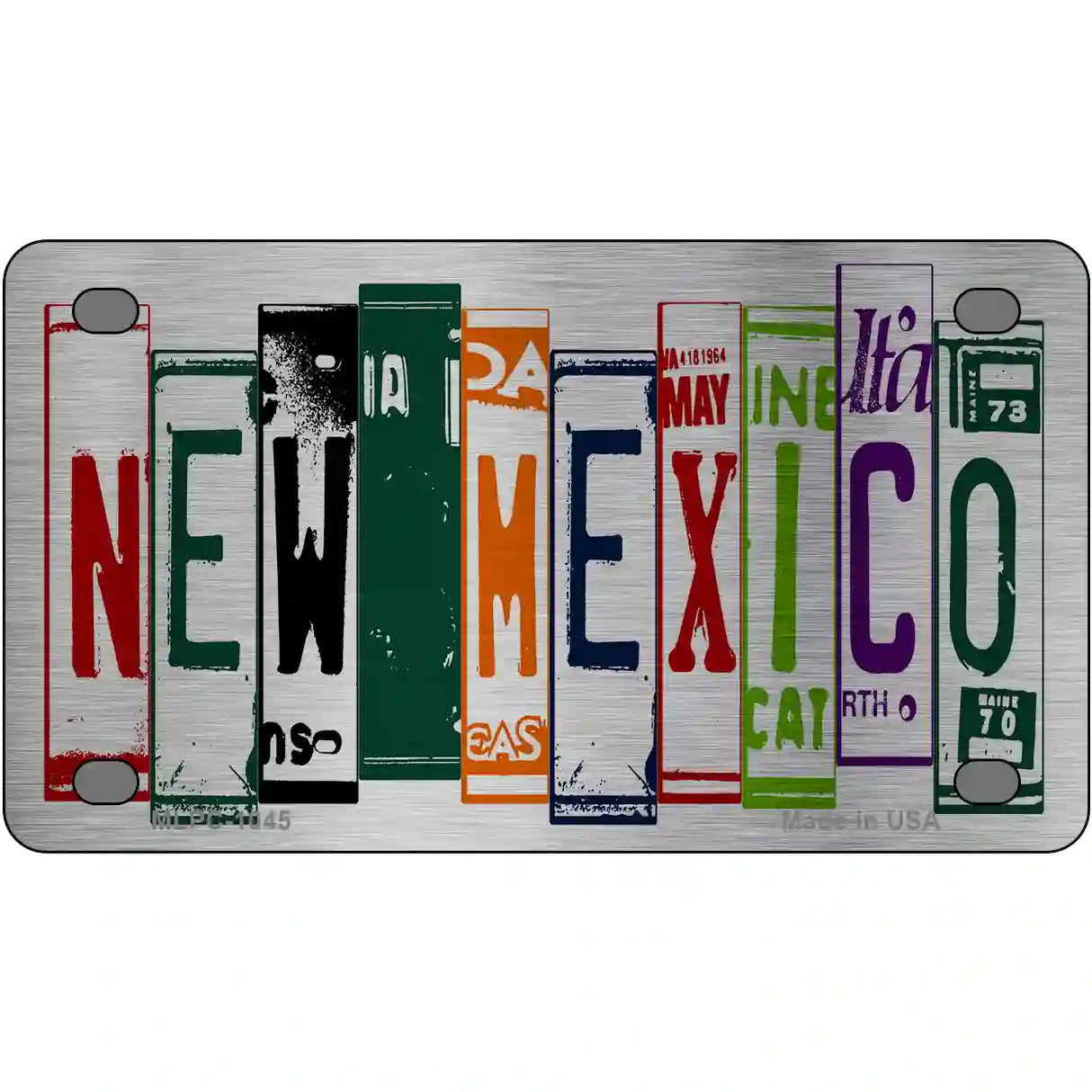 New Mexico License Plate Art Metal Novelty License Plate 4" x 2.2" (MLPC)