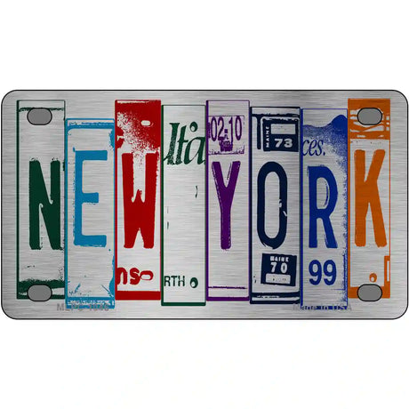 New York License Plate Art Metal Novelty License Plate 4" x 2.2" (MLPC)