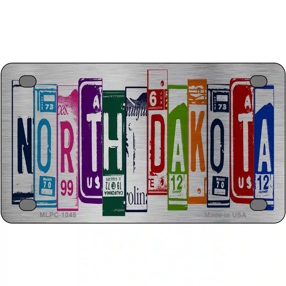 North Dakota License Plate Art Metal Novelty License Plate 4" x 2.2" (MLPC)