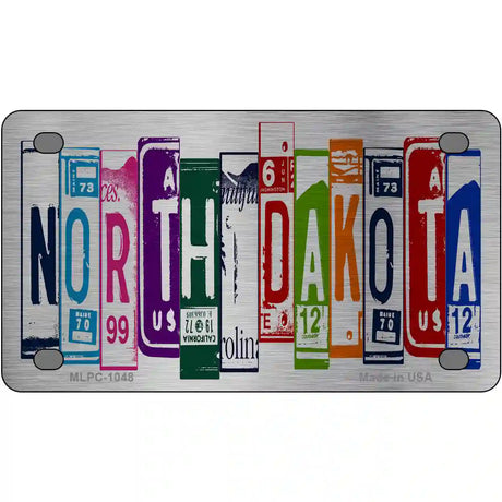 North Dakota License Plate Art Metal Novelty License Plate 4" x 2.2" (MLPC)