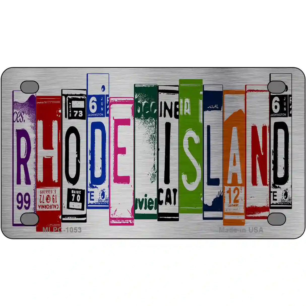 Rhode Island License Plate Art Metal Novelty License Plate 4" x 2.2" (MLPC)