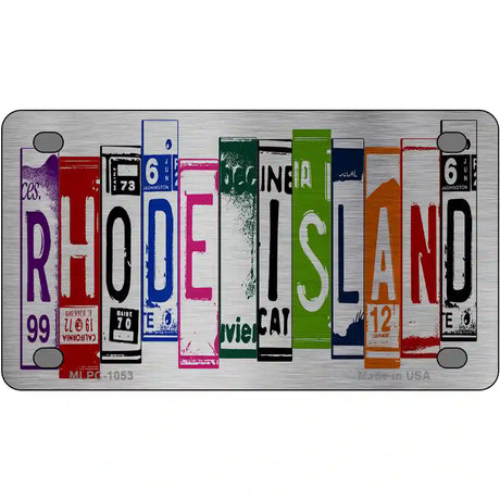 Rhode Island License Plate Art Metal Novelty License Plate 4" x 2.2" (MLPC)