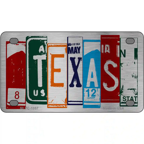 Texas License Plate Art Metal Novelty License Plate 4" x 2.2" (MLPC)