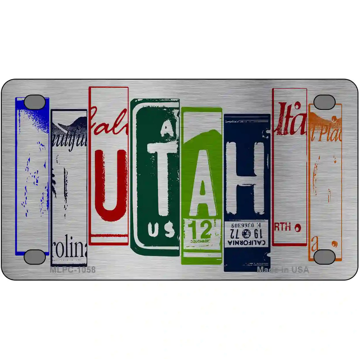 Utah License Plate Art Metal Novelty License Plate 4" x 2.2" (MLPC)