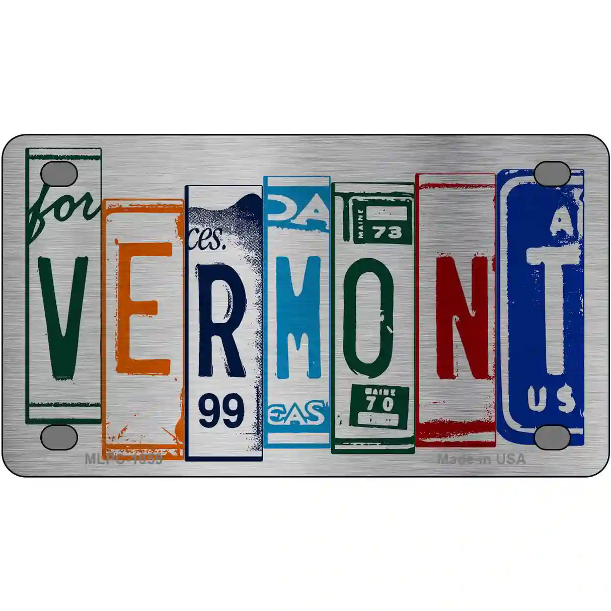 Vermont License Plate Art Metal Novelty License Plate 4" x 2.2" (MLPC)