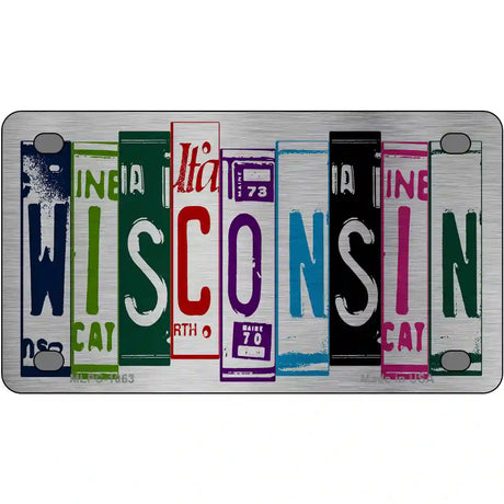 Wisconsin License Plate Art Metal Novelty License Plate 4" x 2.2" (MLPC)