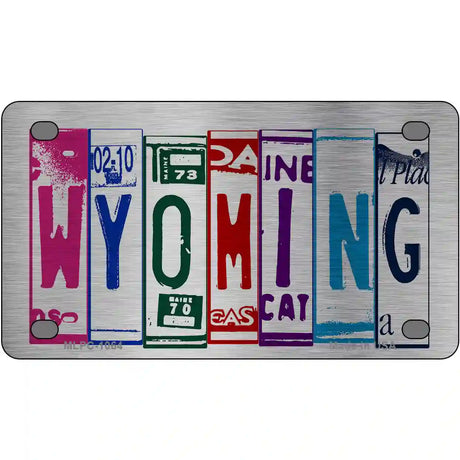 Wyoming License Plate Art Metal Novelty License Plate 4" x 2.2" (MLPC)