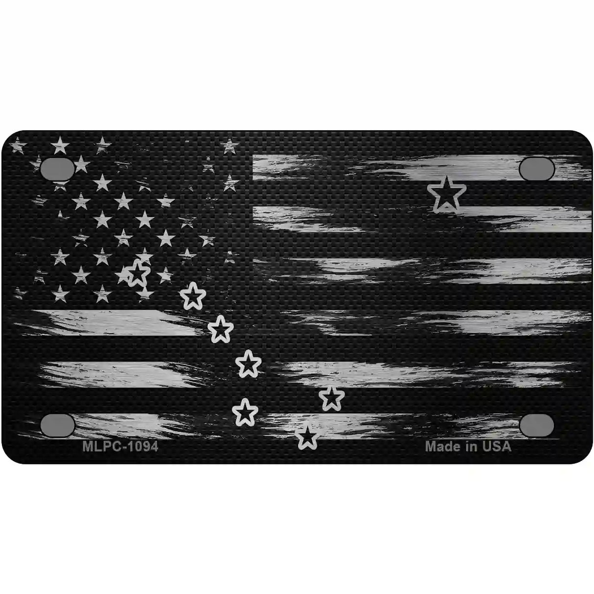 Alaska Carbon Fiber Novelty Metal License Plate 4" x 2.2" (MLPC)