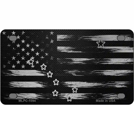 Alaska Carbon Fiber Novelty Metal License Plate 4" x 2.2" (MLPC)