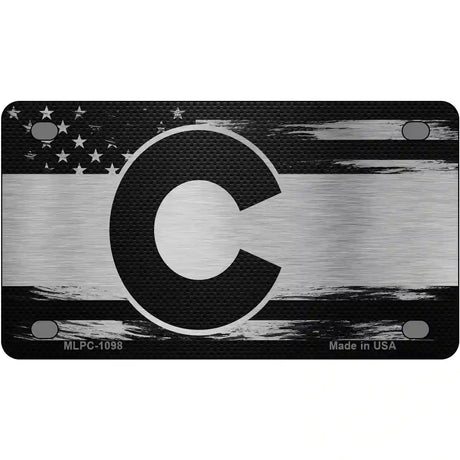 Colorado Carbon Fiber Novelty Metal License Plate 4" x 2.2" (MLPC)