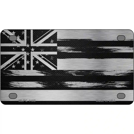 Hawaii Carbon Fiber Novelty Metal License Plate 4" x 2.2" (MLPC)